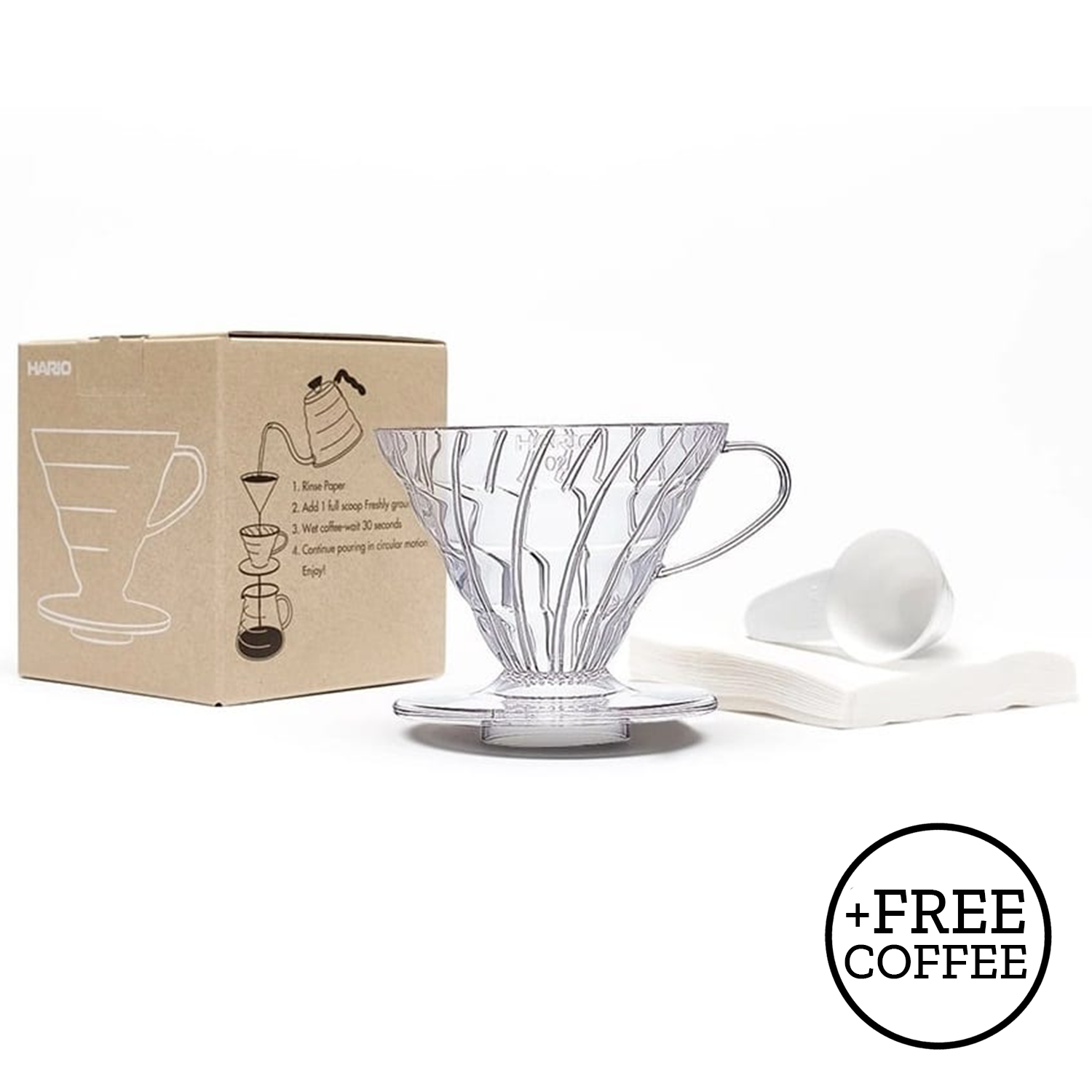 Hario V60 Coffee Dripper Set with Filters